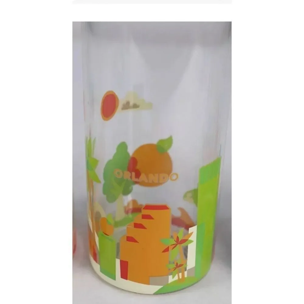 Starbucks Orlando Tall Glass Bottle W Lid You Are Here Collection Tumbler Cold